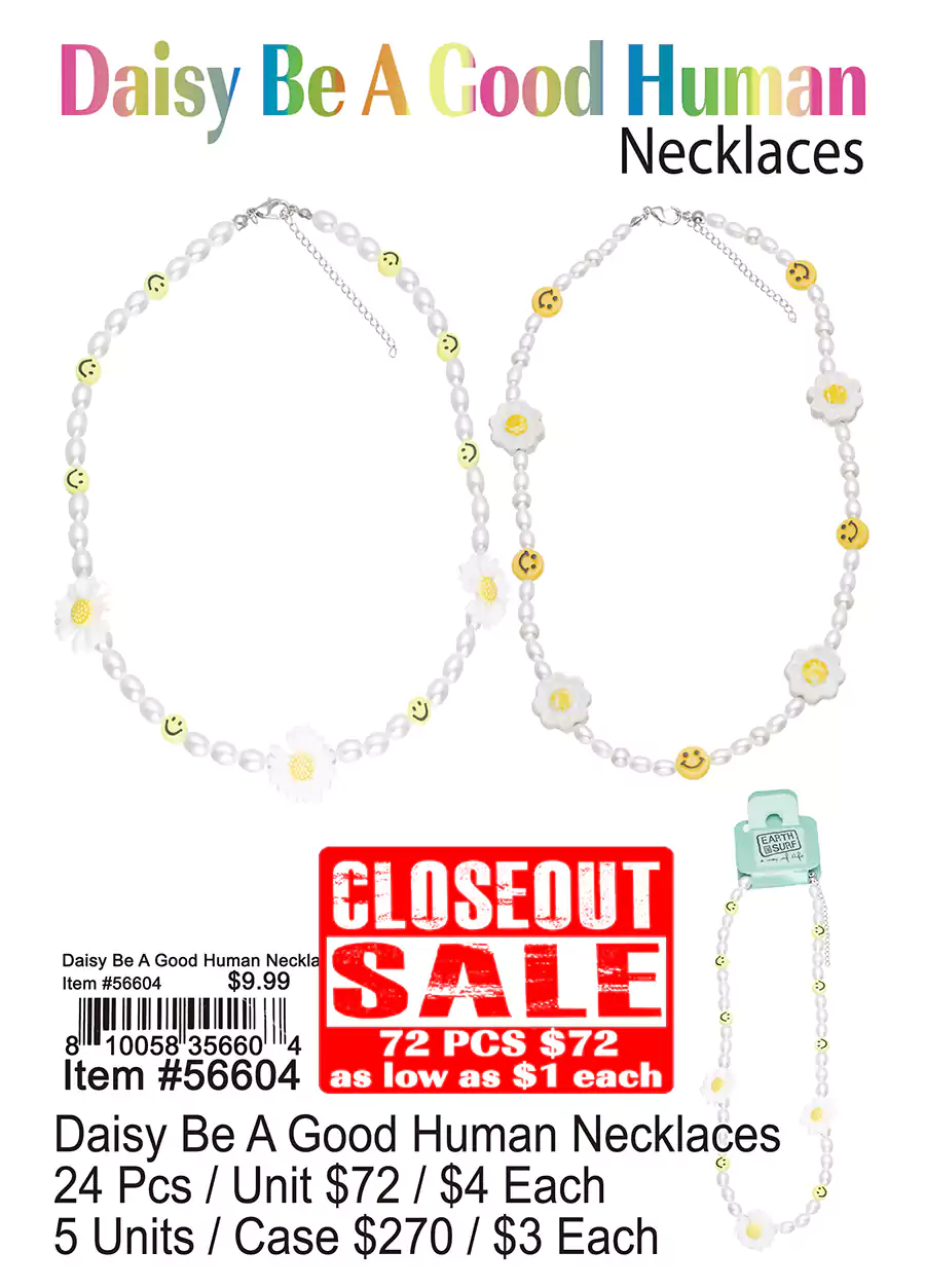 Daisy Be A Good Human Necklaces (CL)